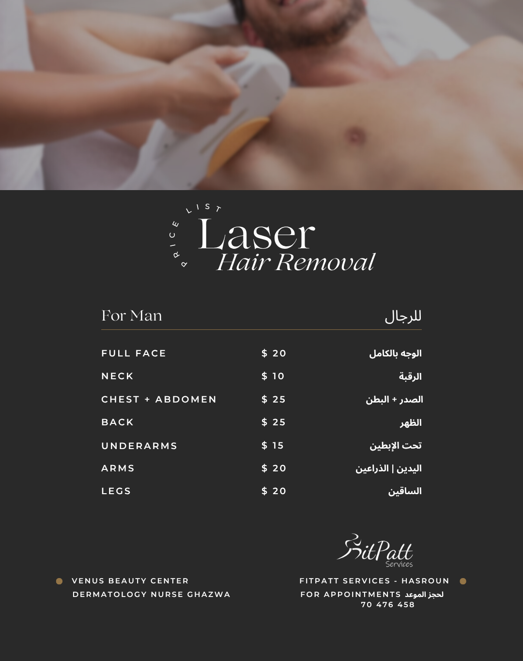 Laser Hair Removal for Men — FitPatt Services